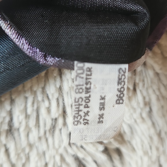 Oscar de la Renta tie gray purple green - Picture 5 of 7